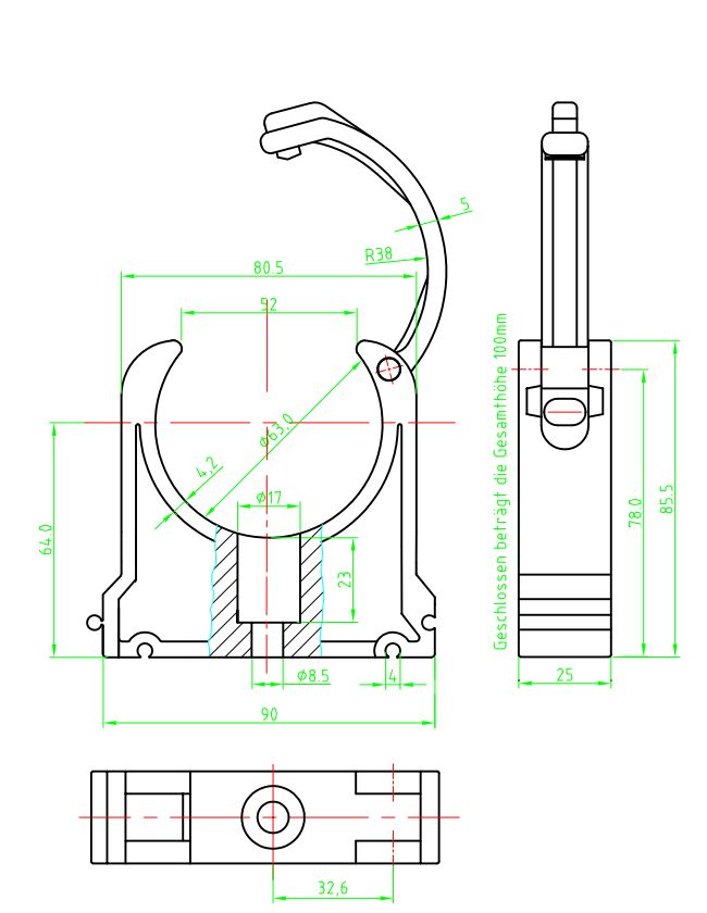Beugel H9 (zwart)       